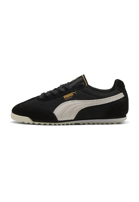 Pantofi sport Arizona Euro din material textil cu garnituri de piele intoarsa - Negru