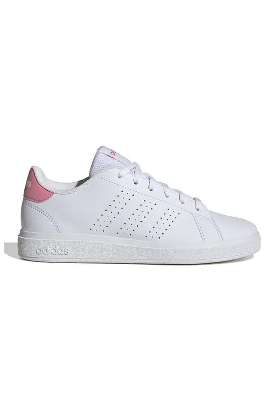 Pantofi sport de piele ecologica cu perforatii Advantage Base 2.0 - Alb