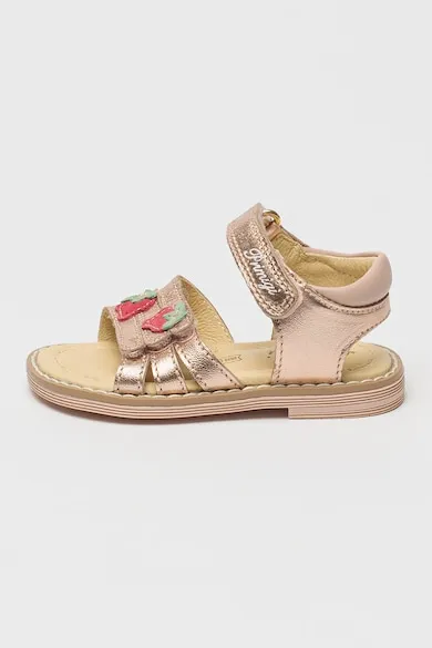 Sandale flatform cu logo - Auriu rose