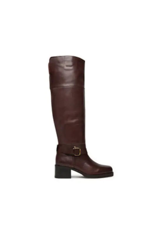 Ghete de dama - 305520883 - piele naturala - maro - Maro