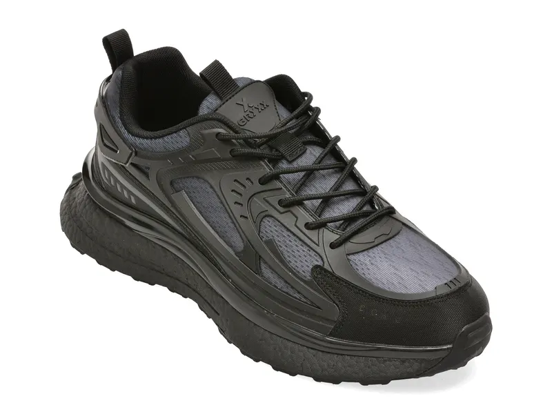 Pantofi sport negri, 33398, din piele ecologica