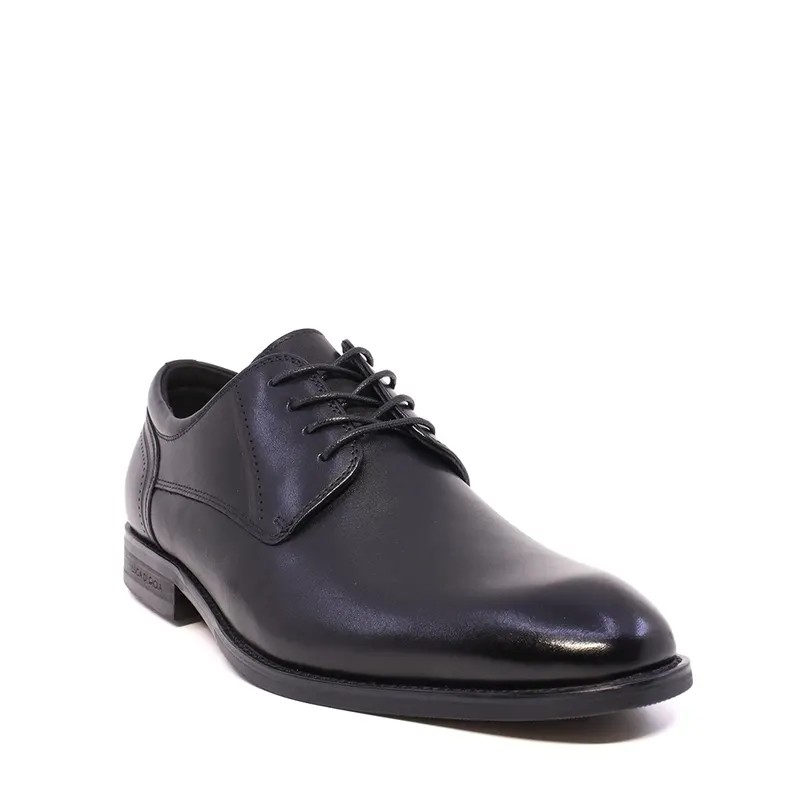 Pantofi derby bărbați Luca di Gioia negri din piele naturală 2930BP56508N — imaginea 2