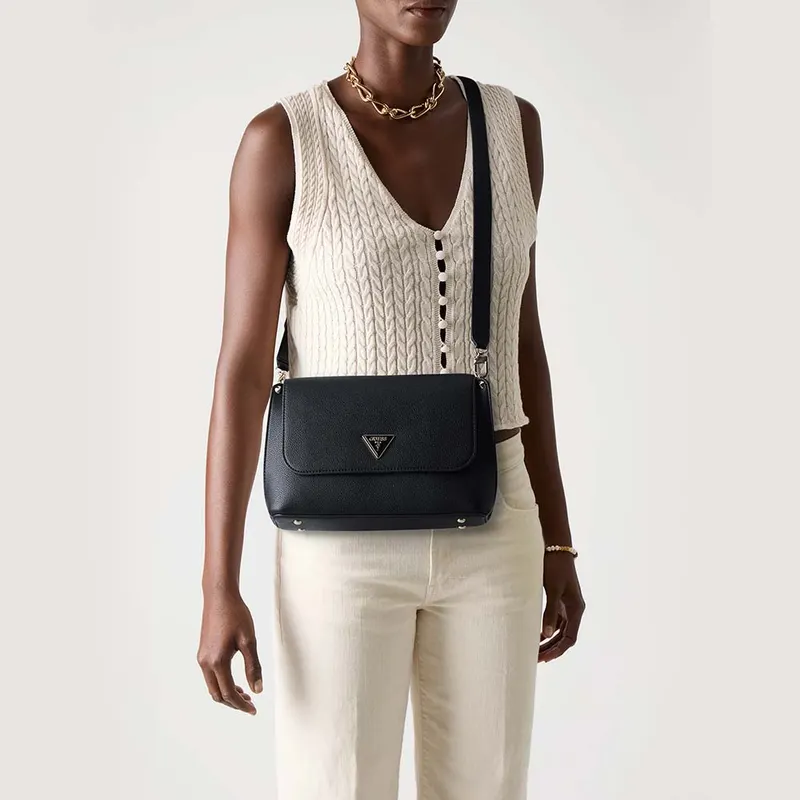 Poșetă crossbody femei Guess Meridian II neagră 911POSSHWBG6974200N — imaginea 2