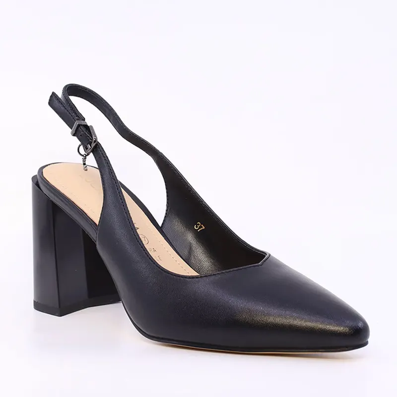 Pantofi slingback femei Luca di Gioia negri din piele 1261DD9331N — imaginea 2