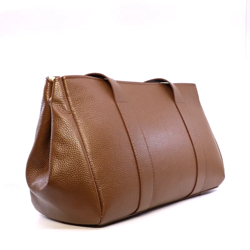 Poșetă shopper femei Enzo Bertini taupe din piele 154POSP3652TA — imaginea 2