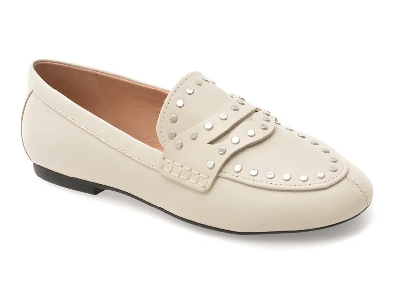Mocasini GEOX bej, D654JC, din piele naturala