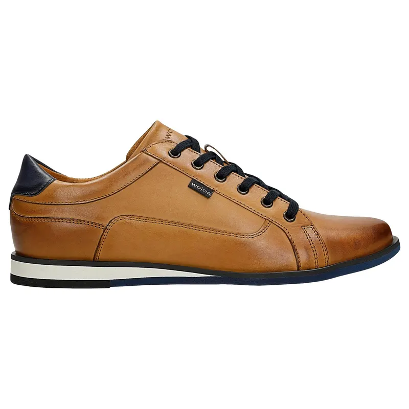 Sneakers bărbați maro cu inserții bleumarin