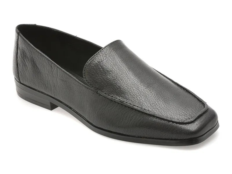 Mocasini negri, CARROBRERIA 001, din piele naturala