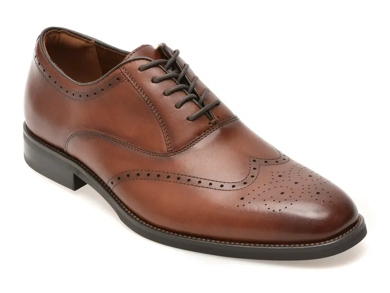 Pantofi eleganti maro, DONALD 220, din piele naturala