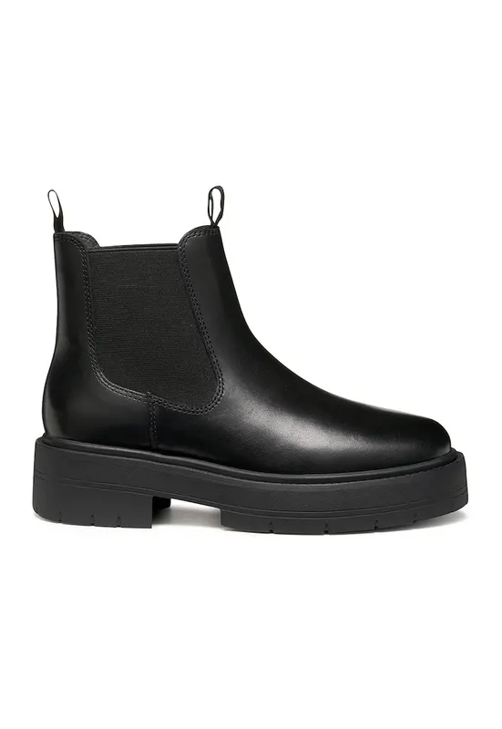 Ghete Chelsea de piele - Negru