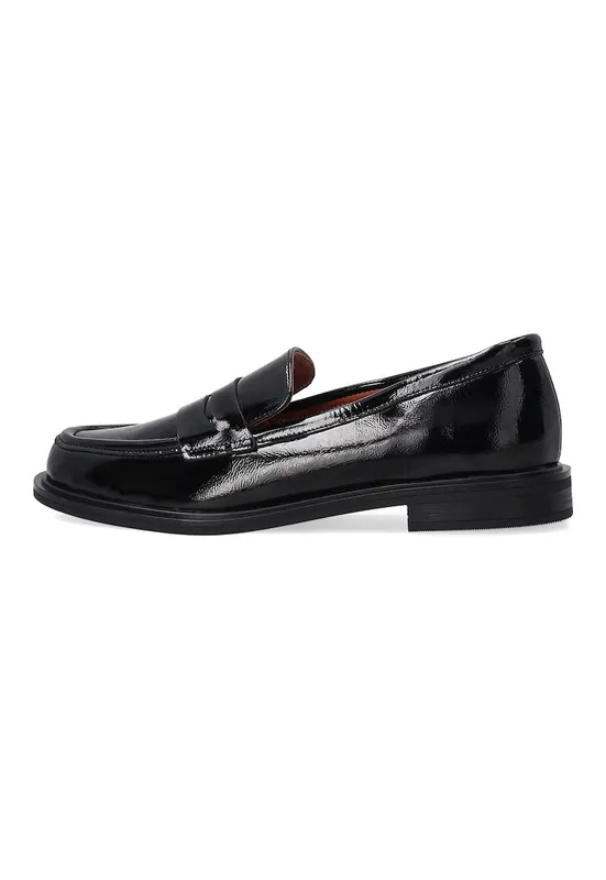 Loaferi din piele lacuita - Negru