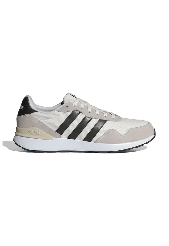 Pantofi sport Run 60s 4.0 cu insertii de piele intoarsa - Alb fildes/Negru