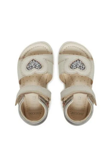 Sandale fete - B5521B-085NF - Piele naturala - Alb - Alb