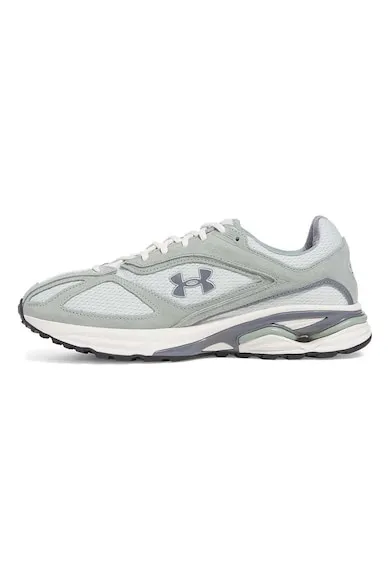 Pantofi sport low-cut cu garnituri din piele Apparition - Gri deschis/Verde menta