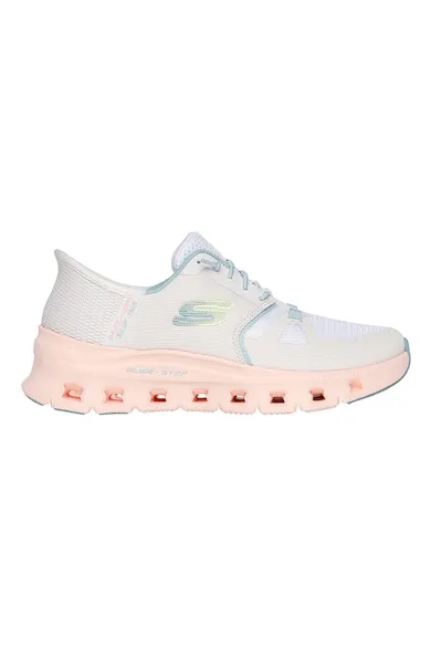 Pantofi sport slip-ins Glide Step Pro cu detaliu logo - Alb/Maro taupe deschis