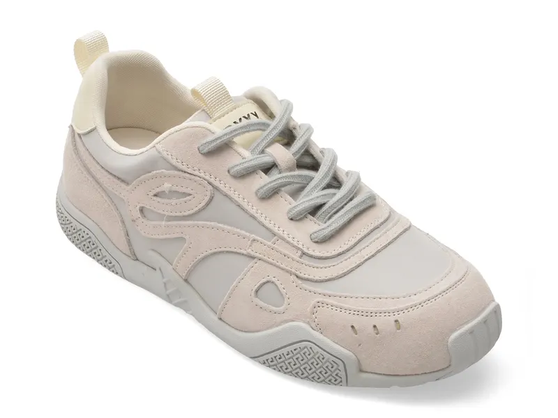 Pantofi sport gri, 2692, din material textil