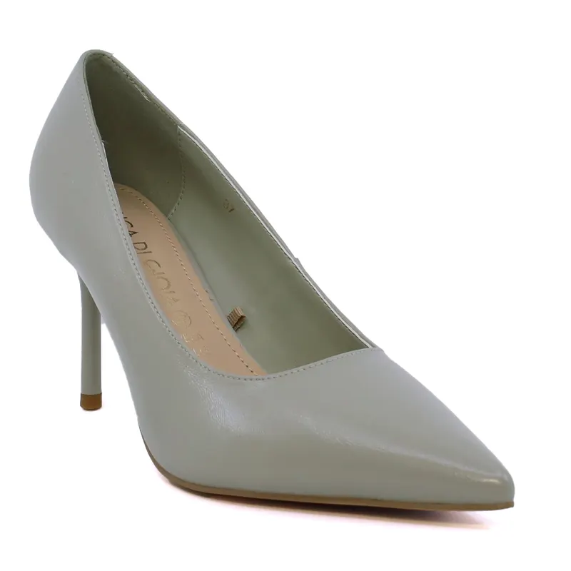 Pantofi stiletto femei Luca di Gioia verde din piele 1261DP8671V — imaginea 2