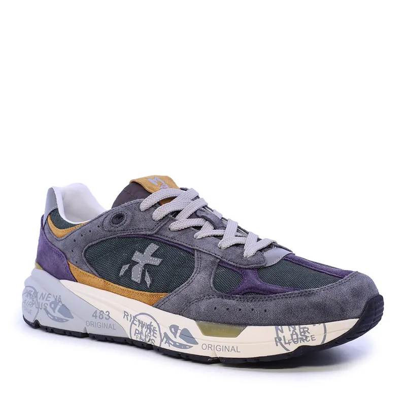 Sneakers bărbați Premiata Mase multicolor din piele și textil 1692BP8422MU — imaginea 2