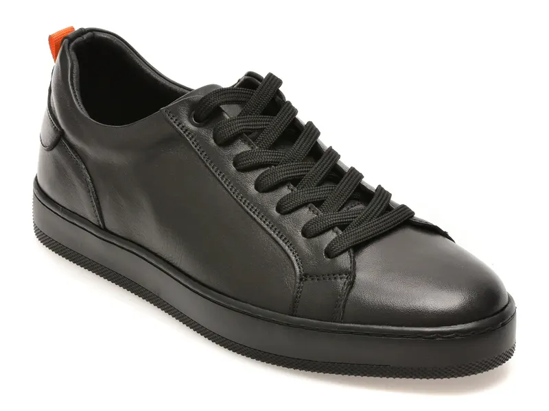 Pantofi sport BITE THE BULLET negri, HRZ09, din piele naturala