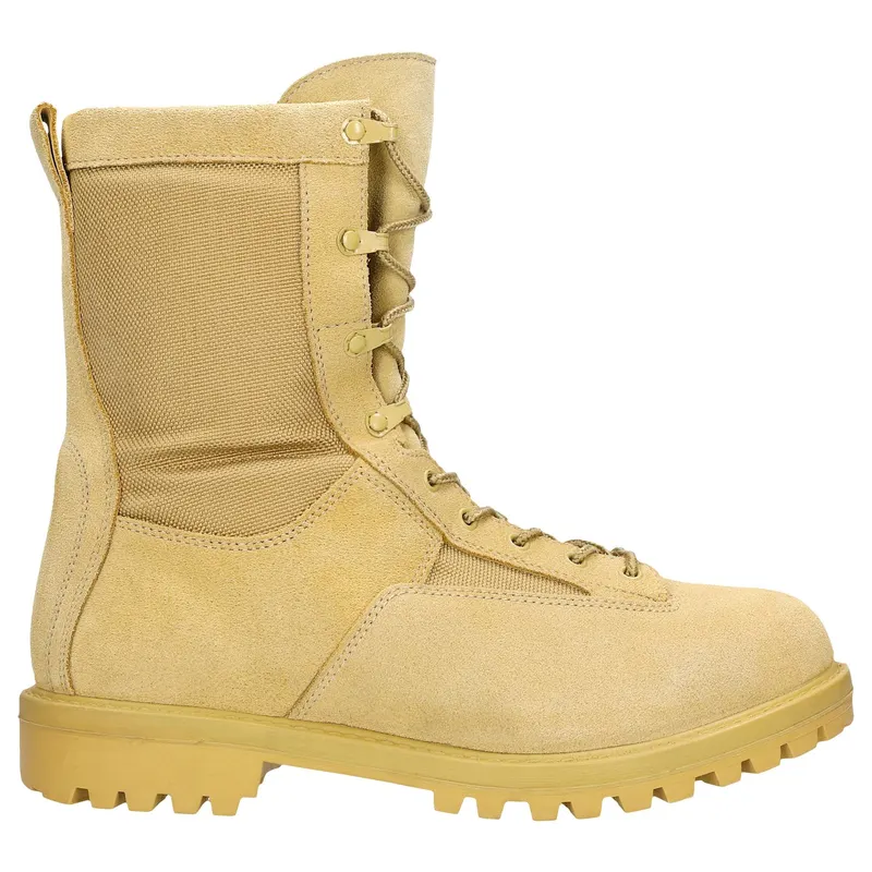 Ghete bej tip combat boot cu membrana impermeabilă