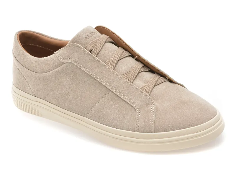 Pantofi sport gri, CARLSON 252, din piele intoarsa