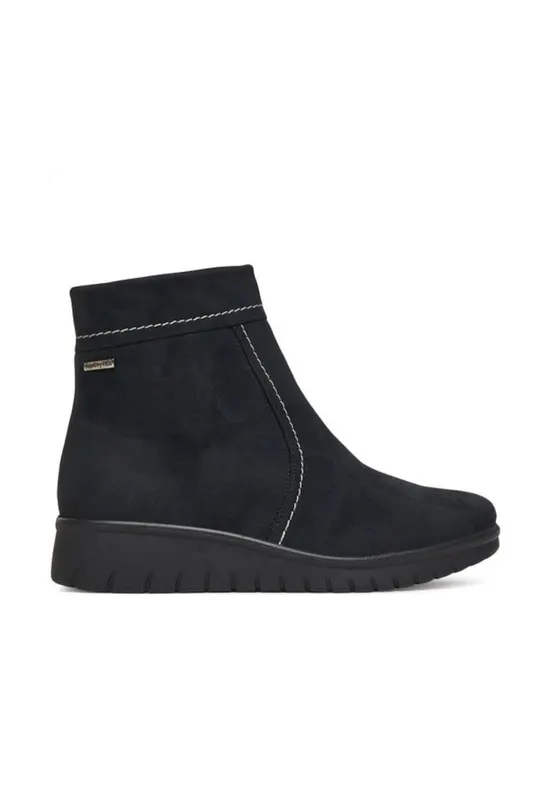 Botine dama - piele naturala - negru - stil minimalist