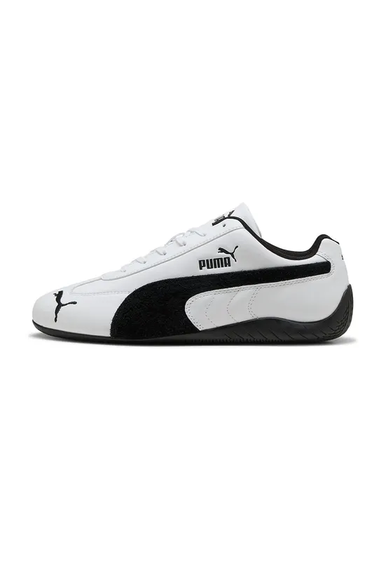 Pantofi sport unisex Speedcat din piele - Alb/Negru