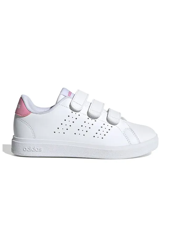 Pantofi sport de piele ecologica cu velcro Advantage Base 2.0 - Alb