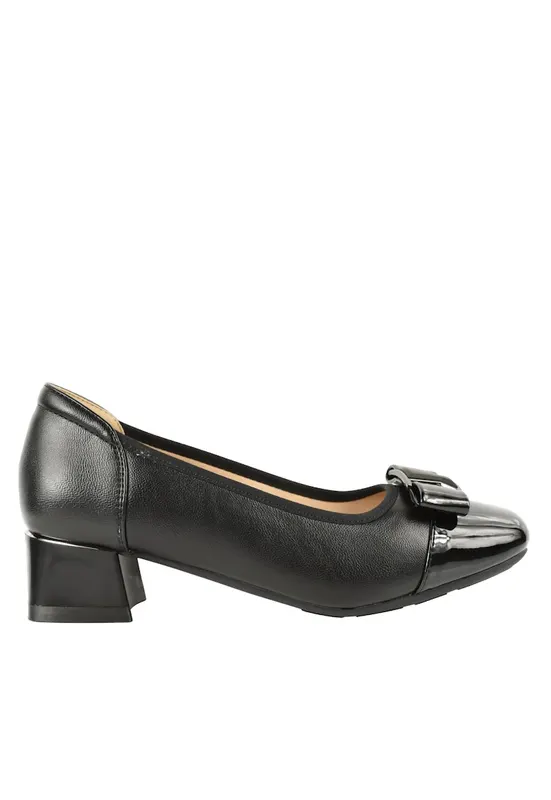 Pantofi casual - dama - TP3201 negru - piele naturala - Negru