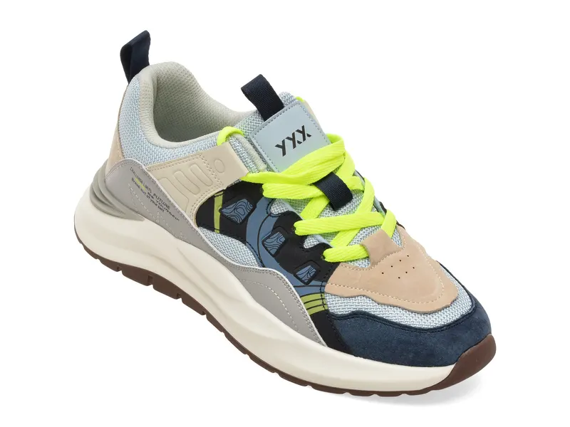 Pantofi sport gri, 26005, din material textil