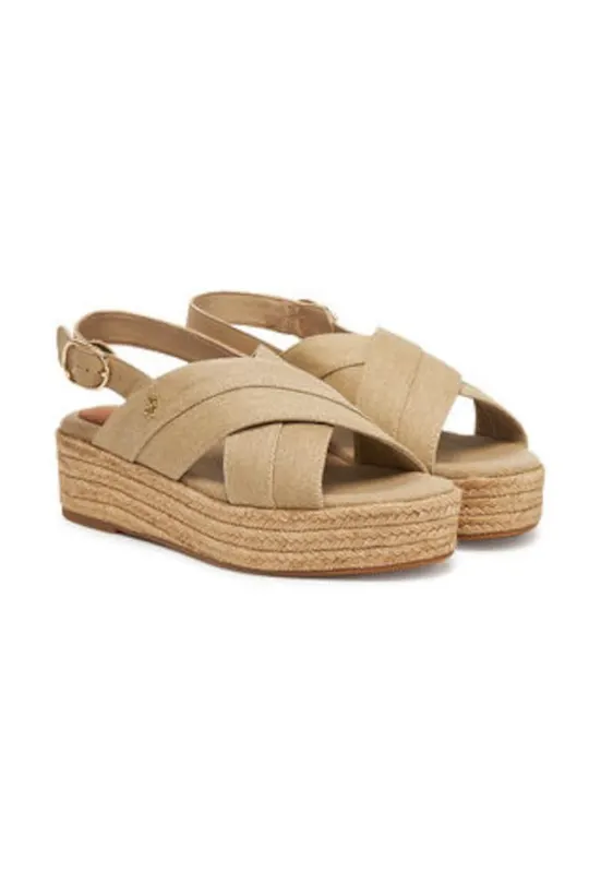 Sandale dama textil - bej