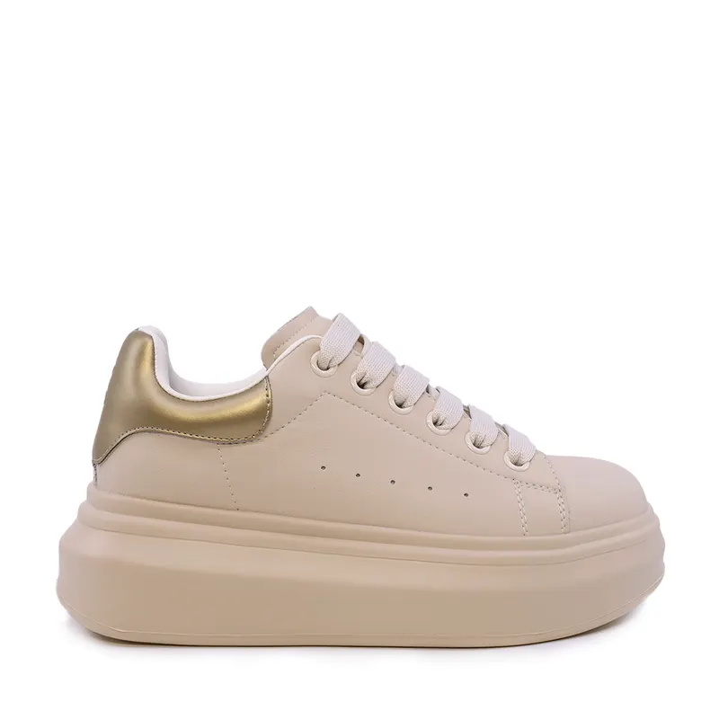 Sneakers ușori femei Luca di Gioia bej din piele 3841DP216BE