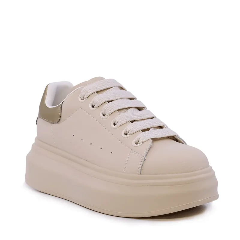 Sneakers ușori femei Luca di Gioia bej din piele 3841DP216BE — imaginea 2