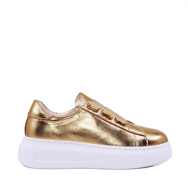 Sneakers femei Luca di Gioia aurii din piele 3847DP480AU