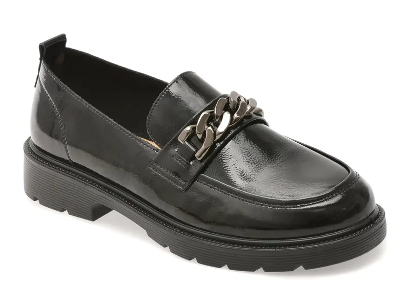 Mocasini GRYXX negri, 911, din piele naturala lacuita
