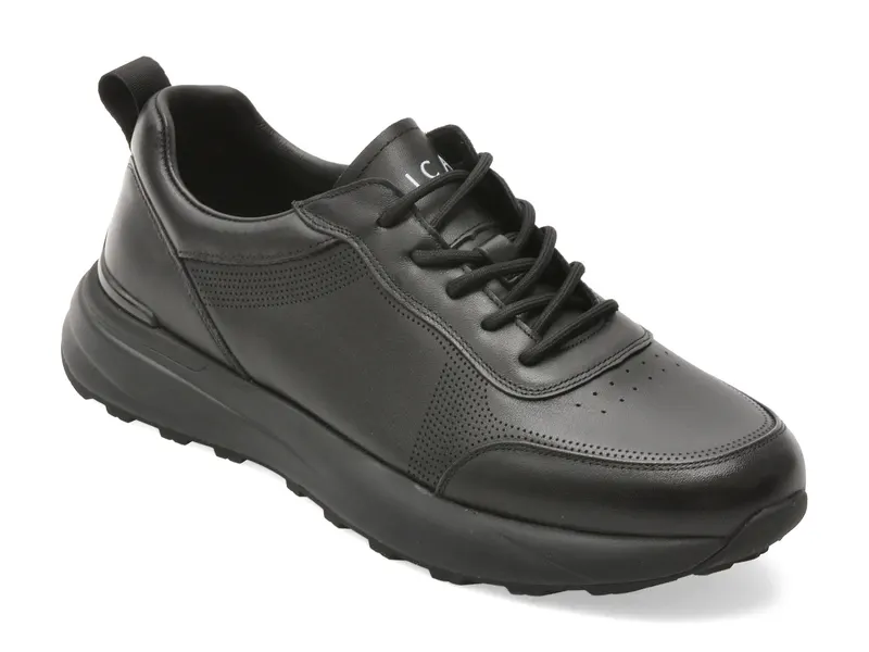 Pantofi sport EPICA negri, 63026, din piele naturala