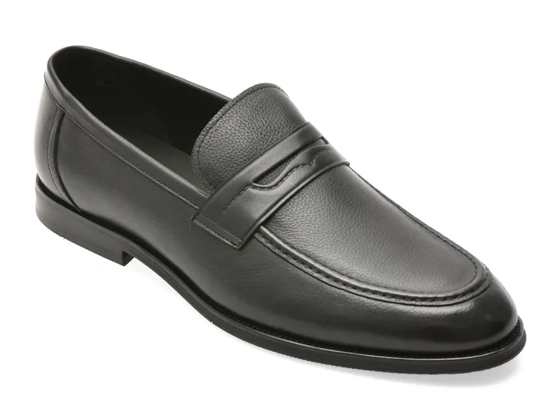 Mocasini eleganti EPICA negri, RT130, din piele naturala