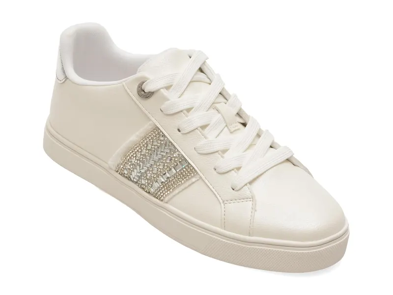 Pantofi sport albi, PALAZZI 150, din piele ecologica