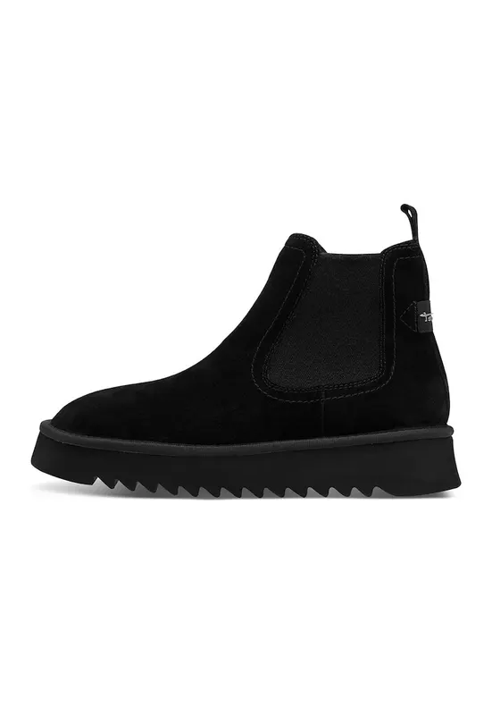 Ghete Chelsea din piele intoarsa - Negru