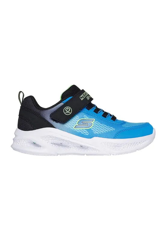 Pantofi sport cu velcro Meteor-Lights - Krendox - Negru/Turcoaz