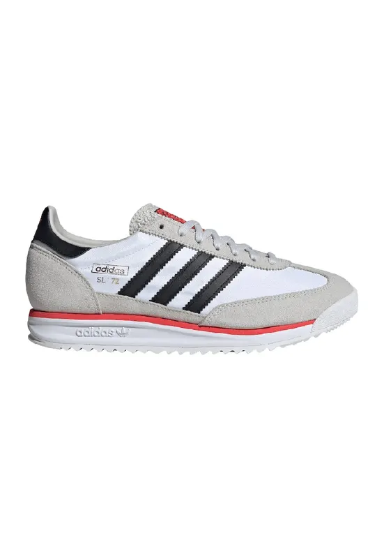 Pantofi sport cu garnituri din piele intoarsa SL 72 - Alb/Grej