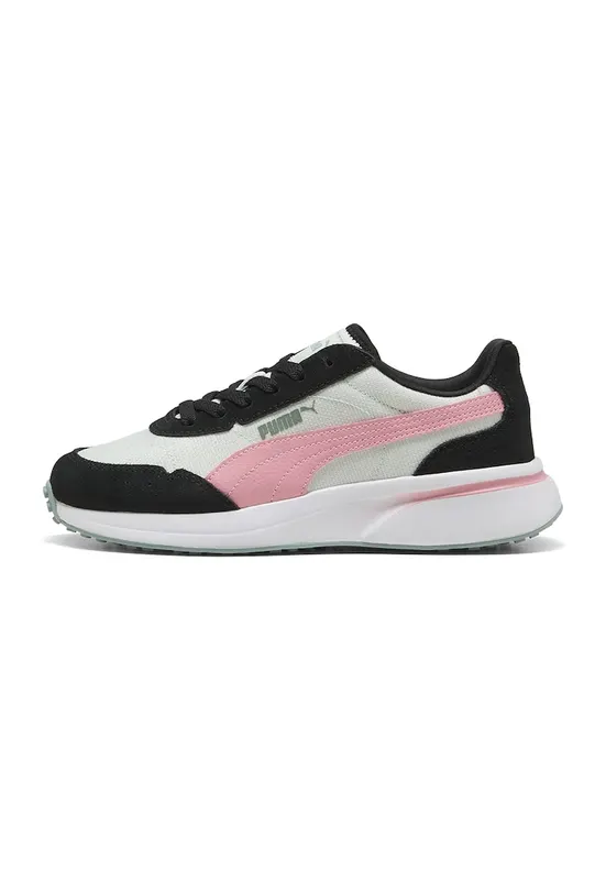 Pantofi sport R78 Glance cu detalii de piele intoarsa - Negru/Verde deschis/Roz