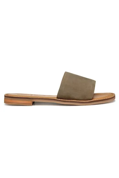 Slapi dama - D55YML-00021 - Piele naturala - Kaki