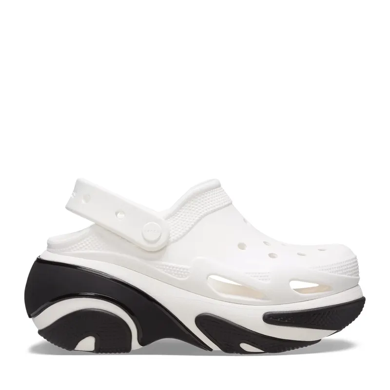 Saboți femei CROCS Bubble Crush Clog albi 3909DSL210061A