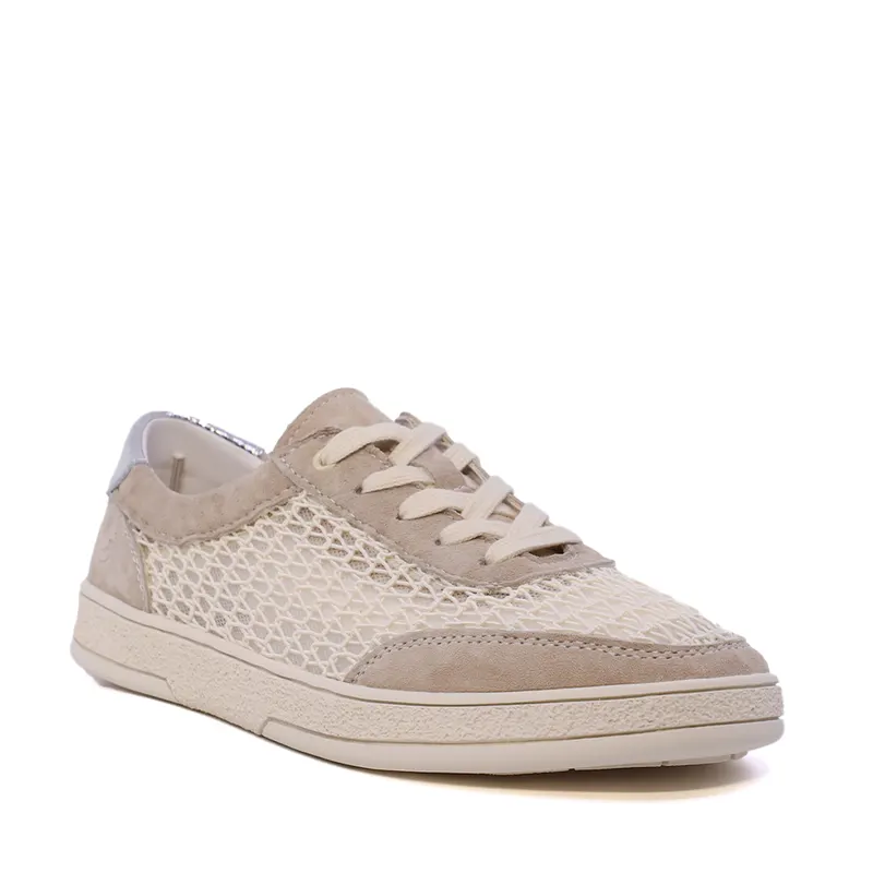 Sneakers ușori femei bej din piele și textil 1991DPF0170VBE — imaginea 2