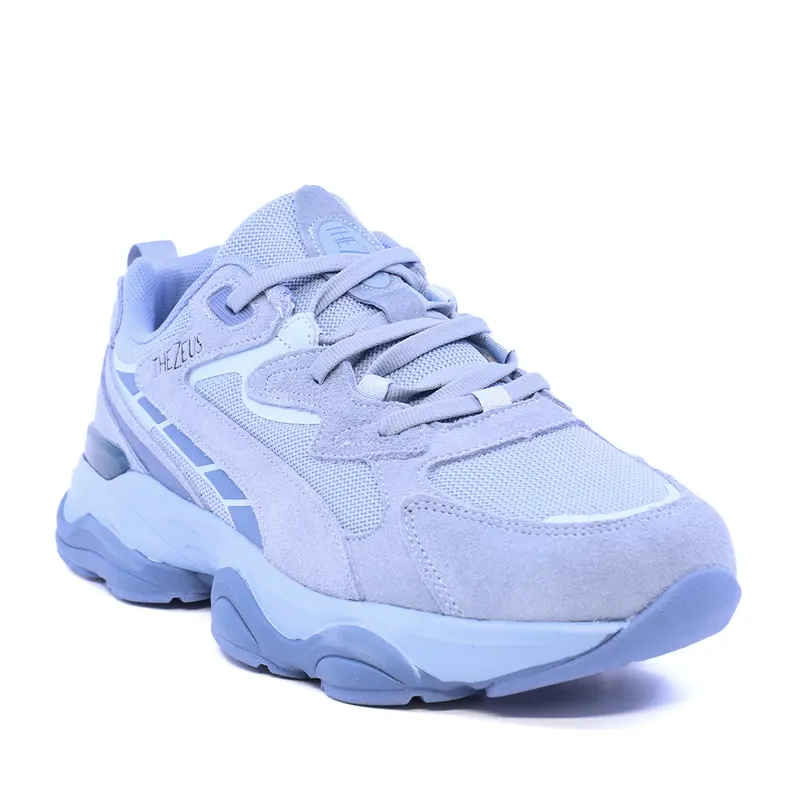 Sneakers bărbați Thezeus albastri din piele întoarsă și textil 3731BPS3211VAZ — imaginea 2
