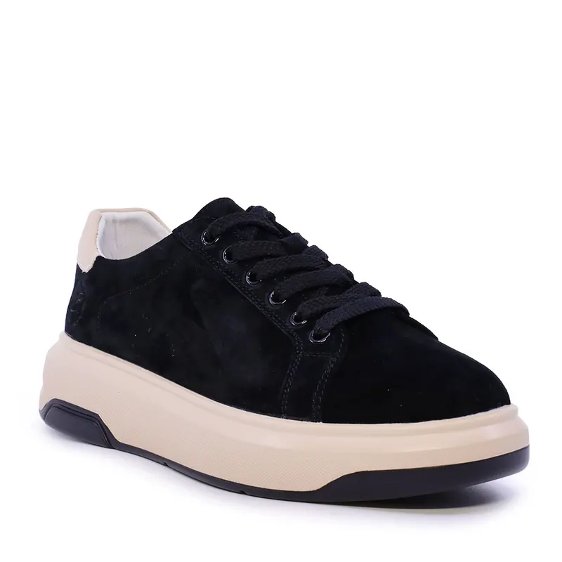 Sneakers femei negri din piele 1992dp5684vn — imaginea 2