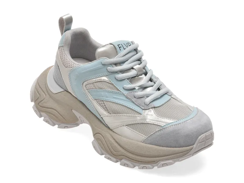 Pantofi sport FLAVIA PASSINI argintii, T9178, din piele ecologica