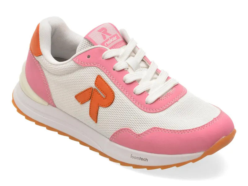 Pantofi sport RIEKER roz, W2404, din material textil