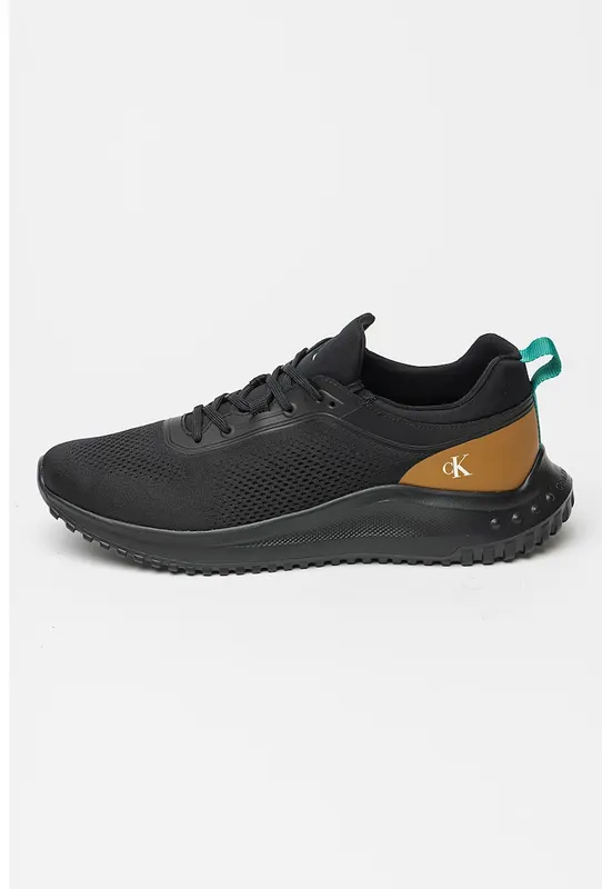 Pantofi sport low-cut din plasa - Negru/Caramel